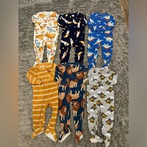 2T Boys Fleece Footed Sleepers